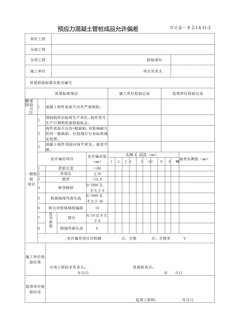 2.1.6.11-2预应力混凝土管桩成品允许偏差.docx_第1页