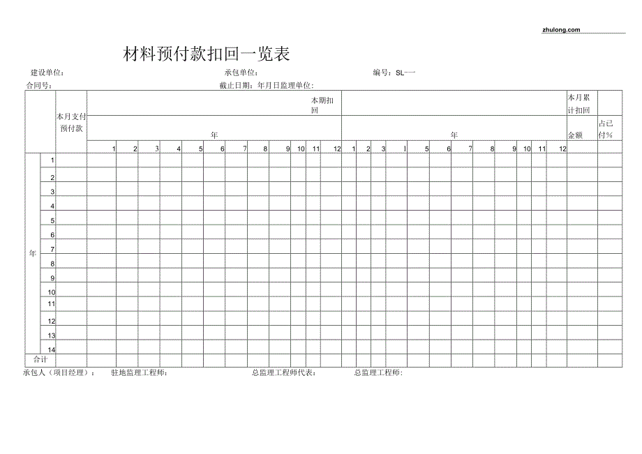 材料预付款扣回一览表1.docx_第1页