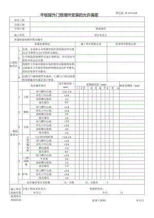 10.9.4.11平板提升门预埋件安装的允许偏差.docx