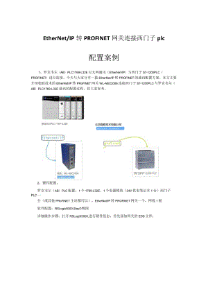 EtherNetIP转PROFINET网关连接西门子PLC.docx