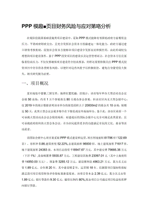 PPP模式投资项目财务风险与应对策略分析.docx