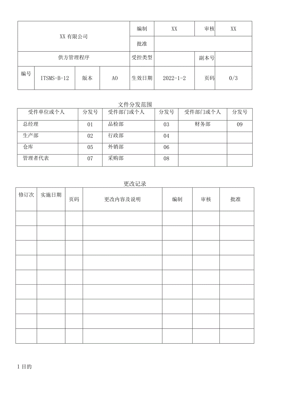 ISO20000信息技术服务供方管理程序.docx_第1页