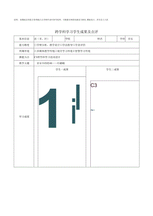 c1跨学科学习学生成果及点评小学韵.docx