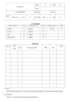 ISO20000信息技术服务人力资源控制程序.docx