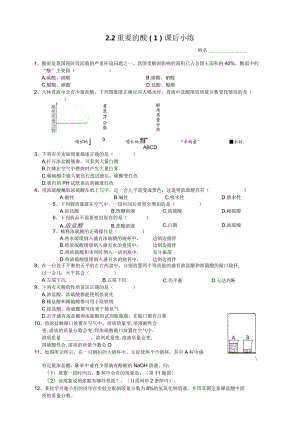 HS版九上2.2重要的酸（1）课后小练公开课教案教学设计课件资料.docx