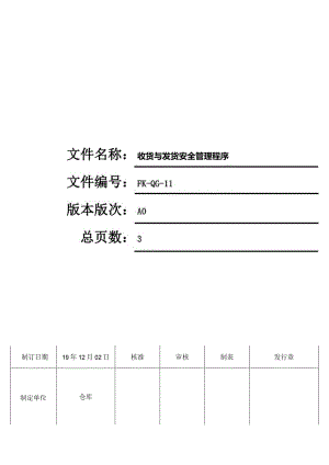 FK-QG-11收货与发货安全管理程序.docx