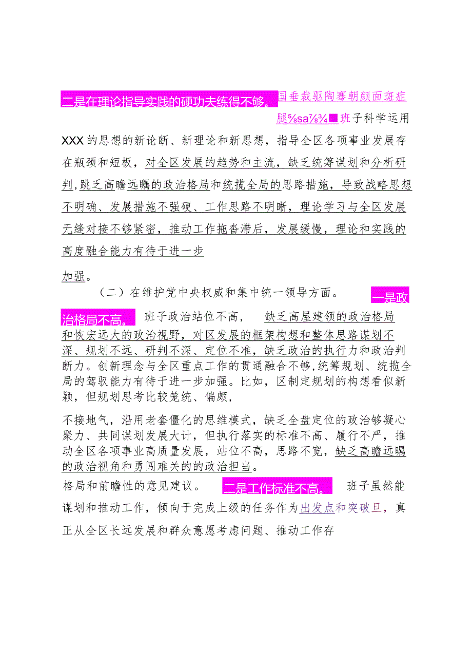 2024.1.5（写作模板）第二批主题教育民主生活会班子对照检查材料.docx_第2页