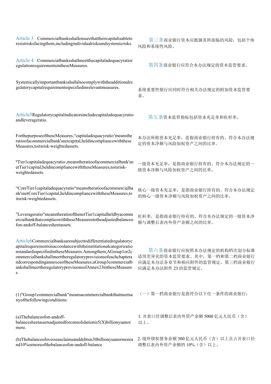 【中英文对照版】商业银行资本管理办法.docx_第2页