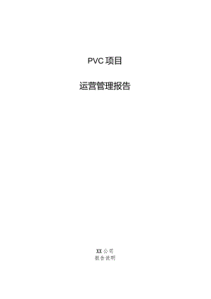 PVC项目运营管理报告.docx