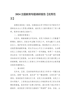 2024主题教育专题调研报告范文.docx