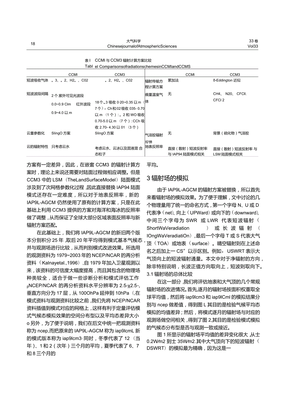 CCM3-NCAR的辐射方案在IAP-AGCM模式中的应用2019.docx_第3页