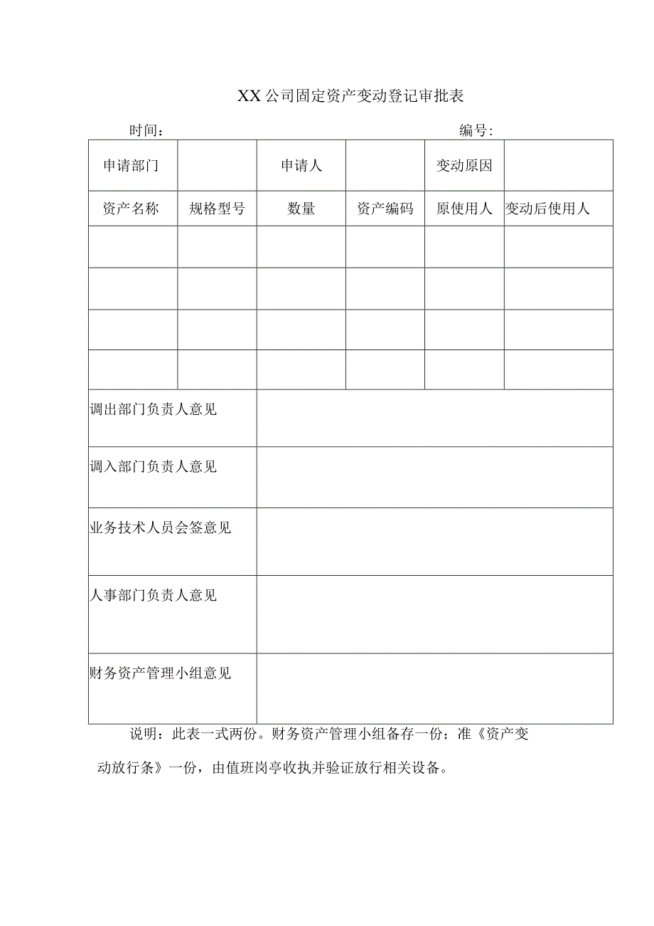 XX公司固定资产变动管理规定.docx_第2页