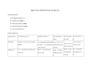 ITSMS-服务管理目标及实施计划-模板.docx