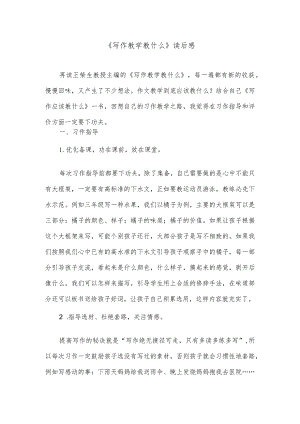 《写作教学教什么》读后感.docx