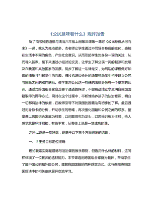 《公民意味着什么》观评报告.docx