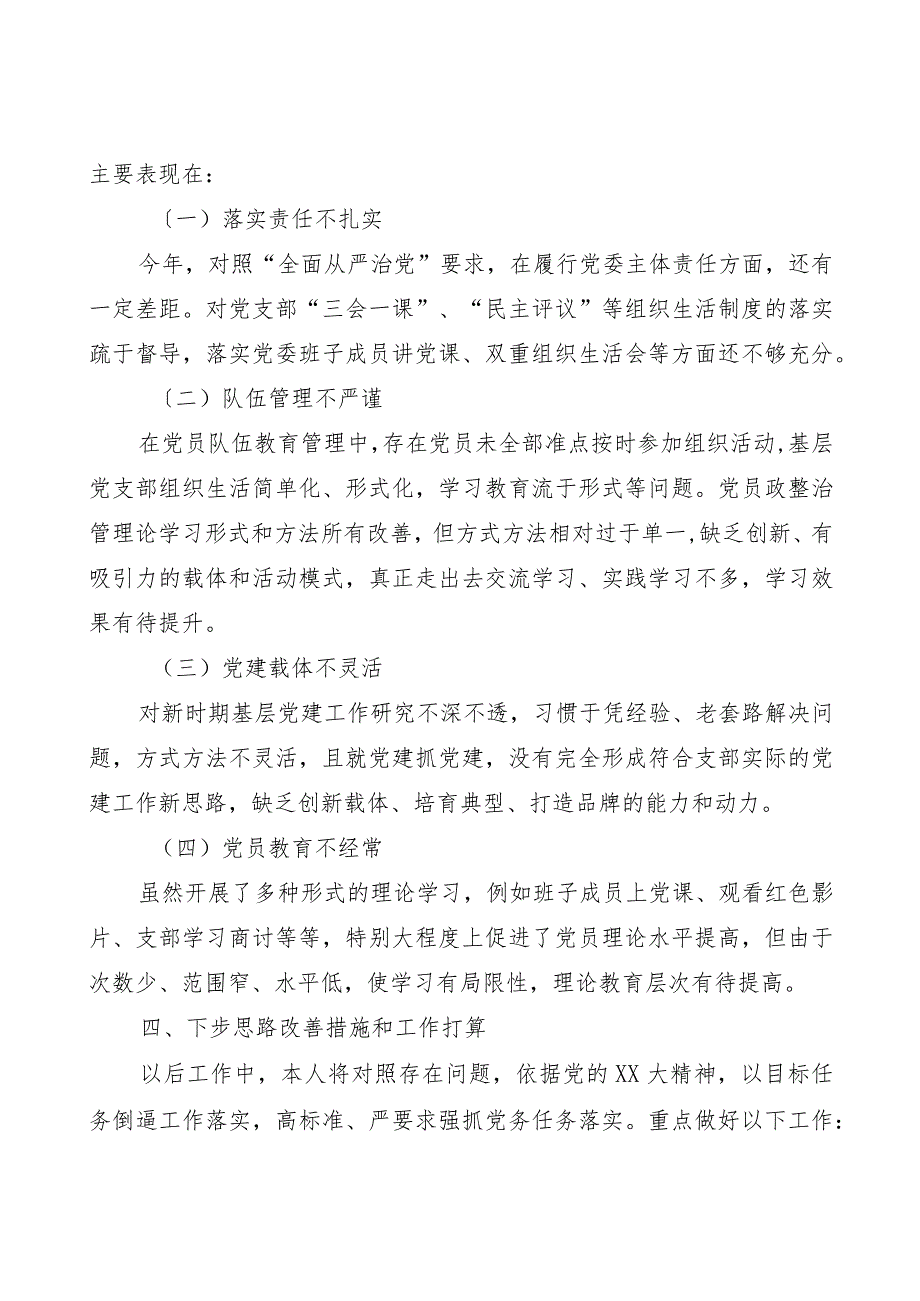 XX协会党支部书记党建工作述职报告.docx_第3页