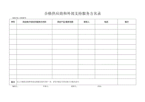 70合格供应商和外部支持服务方名录.docx