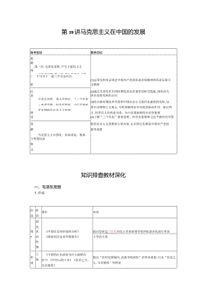 一轮学案第39讲马克思主义在中国的发展.docx