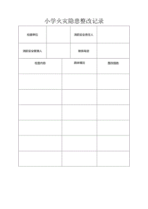 小学火灾隐患整改记录.docx