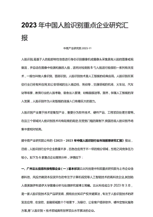 中国企业关于人脸识别在人工智能领域的研究报告.docx