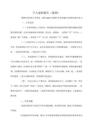 个人述职报告（提纲）.docx