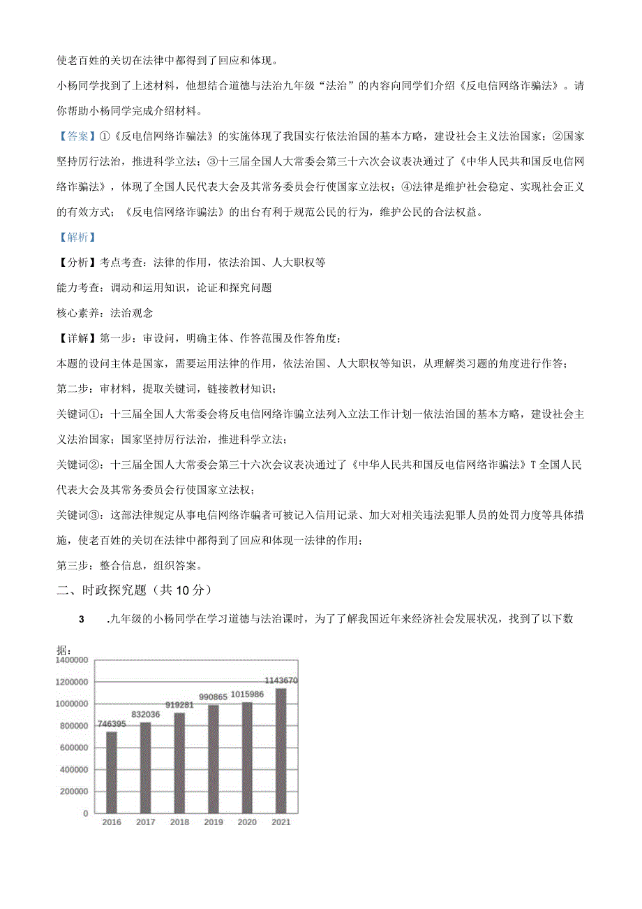 上海市毓秀学校2022-2023学年九年级上学期期中道德与法治试题（教师版）.docx_第2页