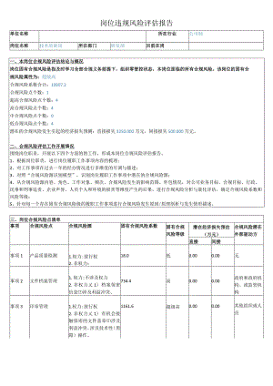 岗位固有违规风险评估报告.docx