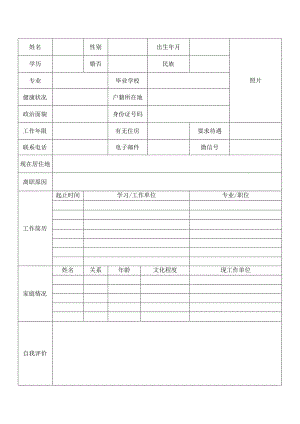 个人空白简历标准表(39).docx