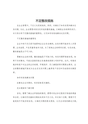 不足整改措施.docx