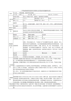 三甲胺溶液的危险有害特性及其防护措施辨识表.docx