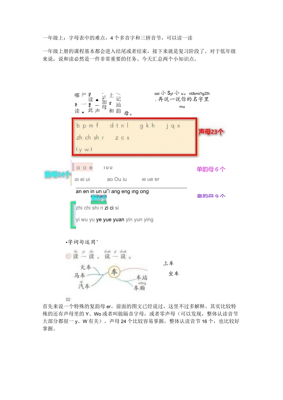 一年级上：字母表中的难点4个多音字和三拼音节可以读一读.docx_第1页