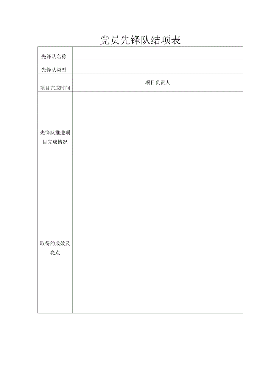 党员先锋队创建申报表、结项表、统计表.docx_第3页