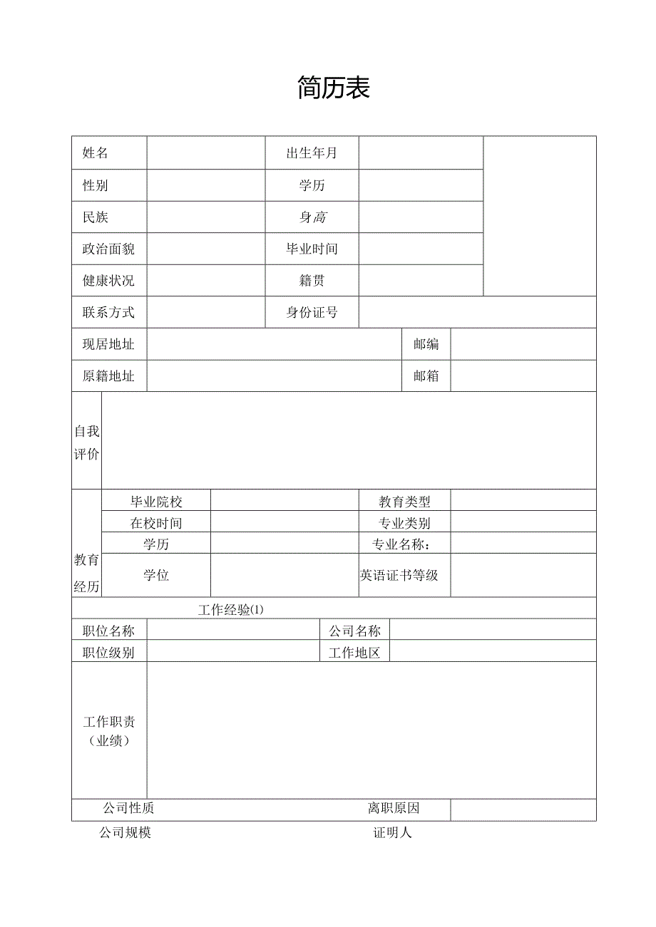 个人简历空白表格(68).docx_第3页