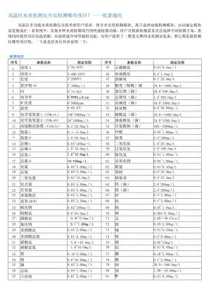 双温区水质检测仪可以检测哪些项目？----优谱通用.docx