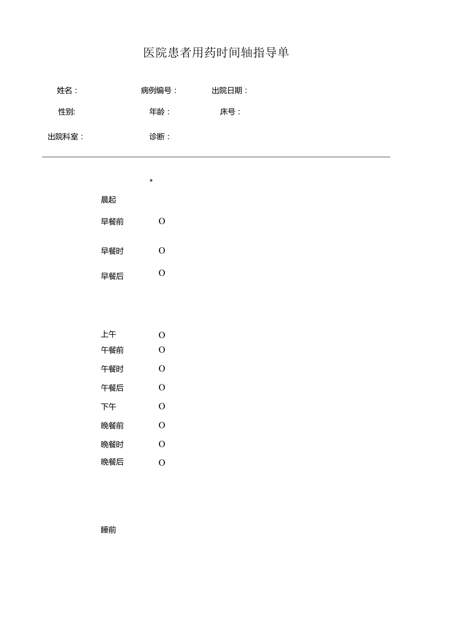 医院患者用药时间轴指导单.docx_第1页