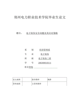 副本电子商务安全问题及其应对策略.docx