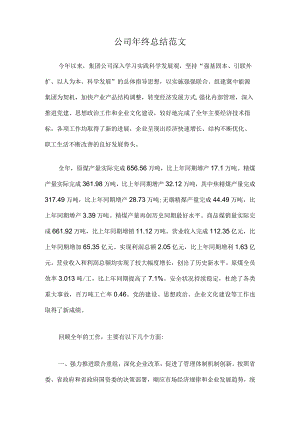 公司年终总结范文.docx