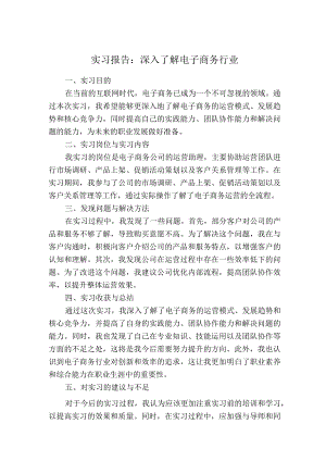 实习报告（电子商务）.docx