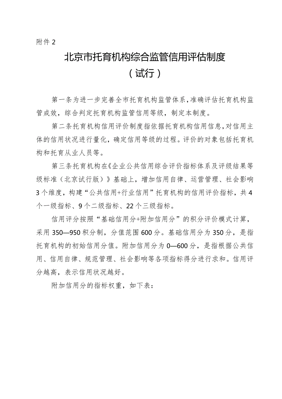 北京市托育机构综合监管信用评估制度.docx_第1页