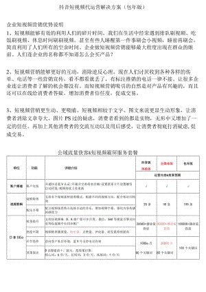 抖音短视频代运营解决方案(包年版).docx