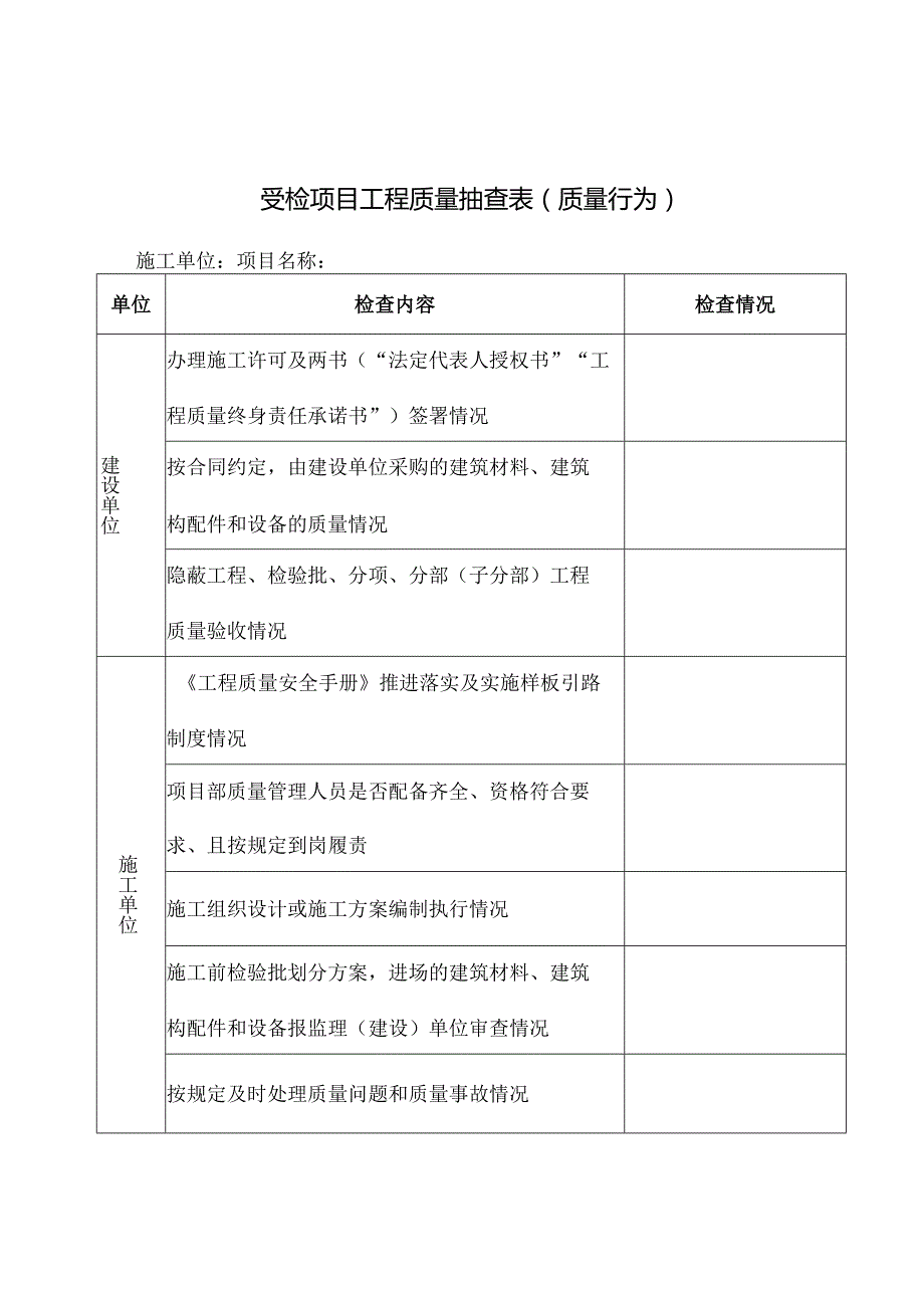 工程质量检查表.docx_第1页