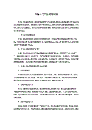 担保公司风险管理制度.docx