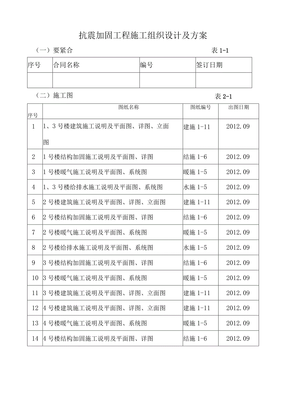 抗震加固工程施工组织设计及方案.docx_第1页