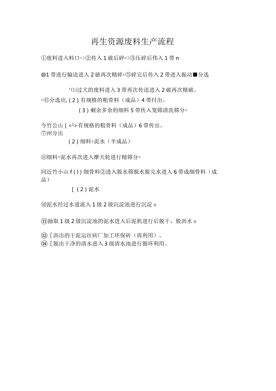 再生资源废料生产流程.docx_第1页