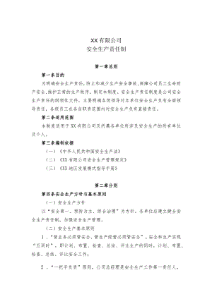 安全生产责任制（公司级）.docx