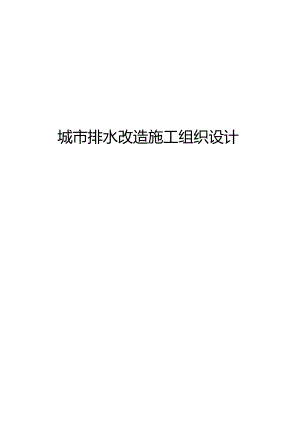 城市排水改造施工设计方案.docx