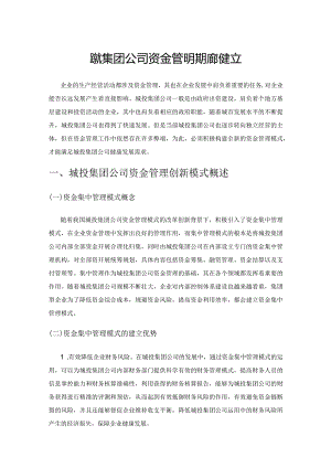 城投集团公司资金管理模式的建立.docx