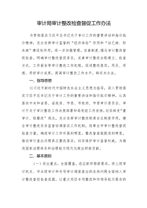 审计局审计整改检查督促工作办法.docx