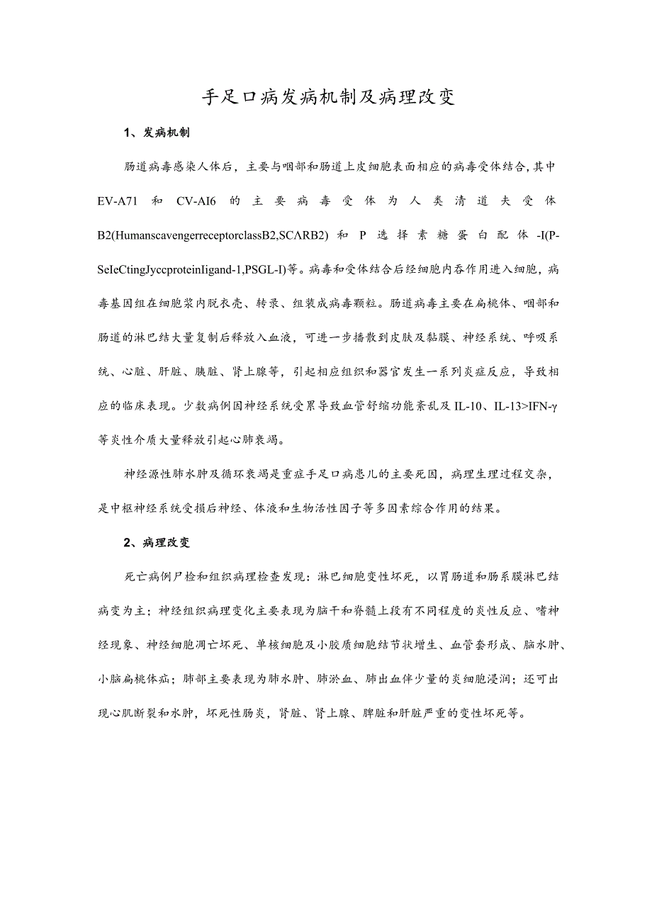 手足口病发病机制及病理改变.docx_第1页