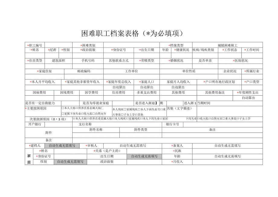 困难职工档案表格模板.docx_第1页